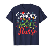 Load image into Gallery viewer, Santa's Favorite Nurse Xmas Light Santa Hat Christmas Gift T-Shirt