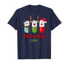 Load image into Gallery viewer, Pills Snowman Reindeer Santa Claus Pharmacy Crew Christmas T-Shirt