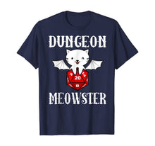 Load image into Gallery viewer, Dungeon Meowster Funny-DnD Gamer-Cat-D20 Gift T-Shirt