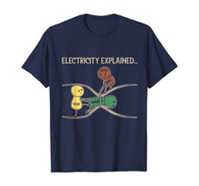 Load image into Gallery viewer, Electricity Explained Funny Ohm Volt Ampe Physics T-Shirt-99609