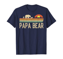 Load image into Gallery viewer, Mens Papa Bear Vintage Art Daddy Wildling Father's Day Dad T-Shirt-423569