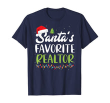 Load image into Gallery viewer, Funny Santa's Favorite Realtor Christmas Santa Hat Light T-Shirt