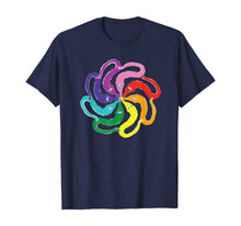 Load image into Gallery viewer, Funny Fuzzy Worm on a String Meme Rainbow Mandala T-Shirt