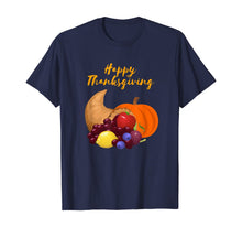Load image into Gallery viewer, Happy Thanksgiving Cornucopia design T-Shirt