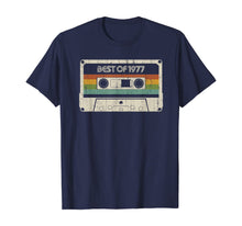 Load image into Gallery viewer, Vintage Best of 1977 42nd Birthday Cassette T-Shirt-119179