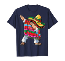 Load image into Gallery viewer, Dabbing Mexican Poncho Cinco de Mayo Men Sombrero Funny Dab T-Shirt