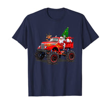 Load image into Gallery viewer, Monster Red Truck With Santa, Christmas Tree, Reindeer T-Shirt