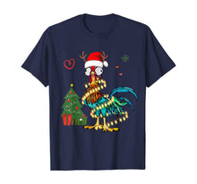 Load image into Gallery viewer, Chicken Christmas Reindeer Christmas Lights Pajama Costume T-Shirt