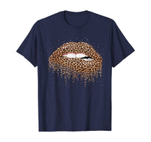 Load image into Gallery viewer, Womens Cool Lips Bite Kiss Me Leopard Print Cheetah T-Shirt-155736