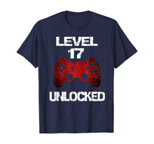 Load image into Gallery viewer, Level 17 Unlocked Boys 17th Birthday 17 Year Old Gamer Gift T-Shirt-215611