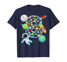 Load image into Gallery viewer, Outer Space 8 Year Old 8th Birthday Party Solar System T-Shirt