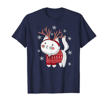 Load image into Gallery viewer, Ugly Christmas Sweater Cat Deer T-Shirt