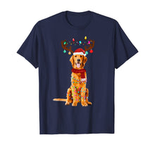Load image into Gallery viewer, Cute Golden Retriever Christmas Lights Reindeer Pajamas T-Shirt