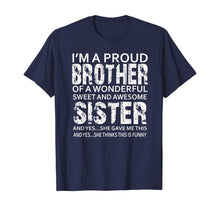 Load image into Gallery viewer, Funny Gift for Brother From Awesome Sister T-Shirt Birthday