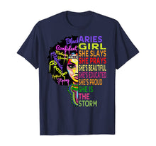 Load image into Gallery viewer, Aries Girl She Slays & Prays - February March Birthday Gift T-Shirt-274410