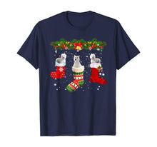 Load image into Gallery viewer, Three Westie Dog In Sock Christmas Santa Hat Xmas Dog T-Shirt