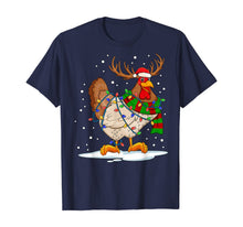 Load image into Gallery viewer, Funny Chicken Christmas Tee Reindeer Christmas Lights Pajama T-Shirt