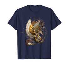Load image into Gallery viewer, Steampunk Dragon on watch gift vintage t shirt