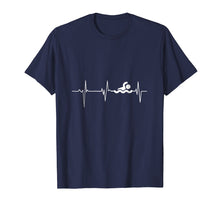 Load image into Gallery viewer, Heartbeat Swimming T-Shirt Funny swimming shirt