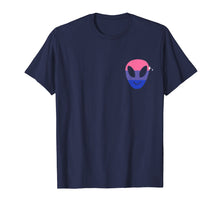 Load image into Gallery viewer, Bisexual Alien LGBTQ Bi Pride Flag Weird Vaporwave T-shirt