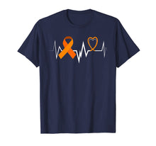 Load image into Gallery viewer, Heartbeat Orange Ribbon Kidney Cancer Awareness Shirt