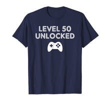 Load image into Gallery viewer, 50th Birthday Shirt Gifts - Level 50 Unlocked Over The Hill