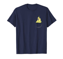 Load image into Gallery viewer, Cockatiel Peeking Out Of A Pocket T-Shirt Bird Lover Tee