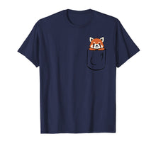 Load image into Gallery viewer, Cute Red Panda In Pocket T-Shirt, Red Panda Tee Gift For Kid