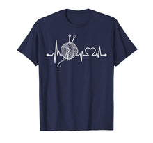 Load image into Gallery viewer, Knit & Crochet Heartbeat T-Shirt Funny Knitting Gift