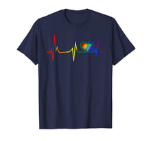 Load image into Gallery viewer, LGBT Rainbow Heartbeat T-shirt Gay and Lesbian Pride