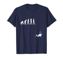 Load image into Gallery viewer, Evolution of Man Funny Scuba Diving T-Shirt