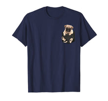 Load image into Gallery viewer, Pug in pocket tee shirts