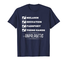 Load image into Gallery viewer, Melanin Education Passport These Hands Black People T Shirt