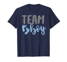 Load image into Gallery viewer, Team Boy Gender Reveal Baby Shower Shirt
