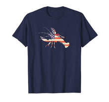 Load image into Gallery viewer, Crawfish t-shirt New Orleans Favorite American Flag Pattern