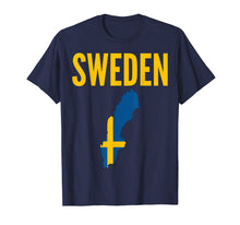 Load image into Gallery viewer, Swedish Gift T Shirt - Sweden Map Country