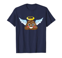 Load image into Gallery viewer, Funny Poop Emoji Angel Wings and Halo T-Shirt - Holy Poo