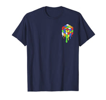 Load image into Gallery viewer, Melting Rubik cube vintage T-shirt puzzle lovers Gifts