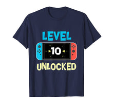 Load image into Gallery viewer, Level 10 unlocked Switch Gamer 10th Birthday Gift T-shirt
