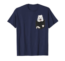 Load image into Gallery viewer, Funny Samoyed Puppy In Pocket T Shirt Gift for Women Men