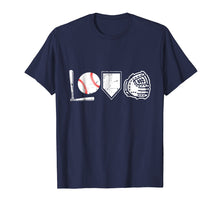 Load image into Gallery viewer, I Love Baseball T-Shirt Baseball Heart
