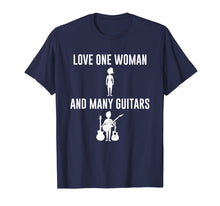 Load image into Gallery viewer, Guitar T-Shirt Love One Woman and Many Guitars