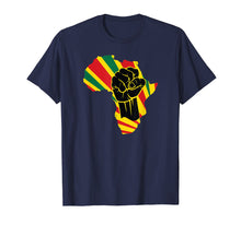 Load image into Gallery viewer, Africa Black Power Africa Map Fist African T-Shirt