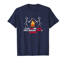 Load image into Gallery viewer, Fun and Games Until Someone Loses A Weiner Camping T-shirt