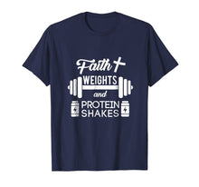 Load image into Gallery viewer, Faith Weights Christian Gym Humor Exercise Workout Shirt