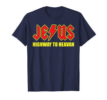 Load image into Gallery viewer, Jesus Highway To Heaven T Shirt -Superhero Jesus Christian T