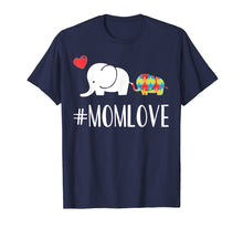 Load image into Gallery viewer, Autism Awareness Mom T-Shirt Elephant Mom kid Heart gift