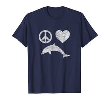 Load image into Gallery viewer, Dolphin Shirt PEACE LOVE DOLPHINS Girls Women Vintage Gift