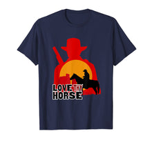 Load image into Gallery viewer, Red Horse Sunset T Shirt - LOVE THY HORSE Cowboy Gift