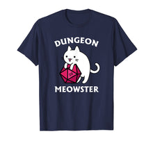 Load image into Gallery viewer, Dungeon Meowster Funny DnD Tabletop Gamer Cat D20 Tshirt